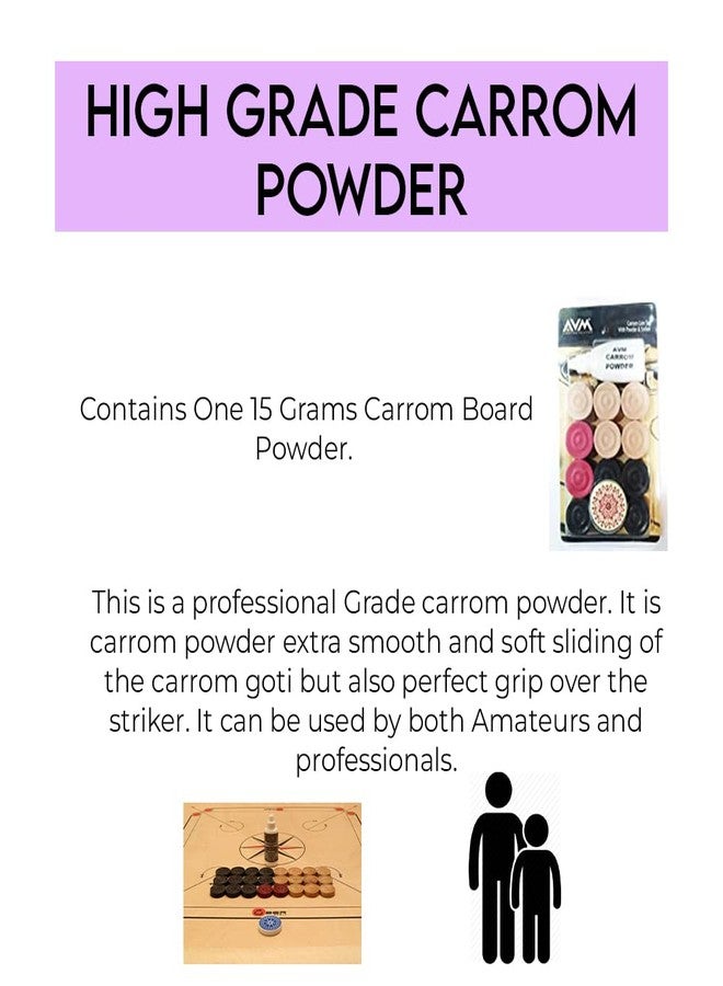 Fratelli Carrom Playing Coins and Powder for Kids and Adult| 24 Wooden Coins | 1 Striker | 1 Urea Powder SSTP,Multicolor - Image 4